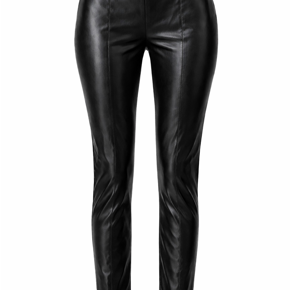 NWT B.yu Nero Sleek Black Faux Leather Leggings - Women's Pants